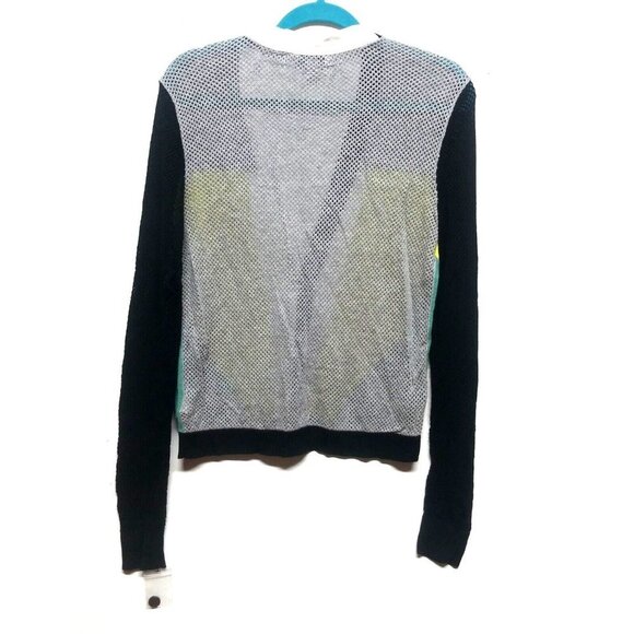Peter Pilotto Women Cardigan Sweater M Colorblock Multicolor Cotton Blend button - Picture 5 of 8